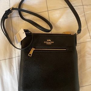 Coach bag mini rowan file bag black gold